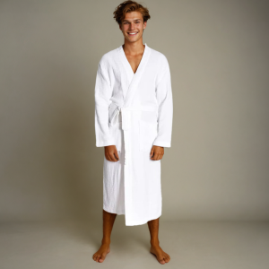 Muslin Bathrobe Man, 100% Cotton Kimono Lightweight Robe | Long Robes Soft, Absorbent, Spa robes