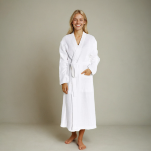 Muslin Bathrobe Women, 100% Cotton Kimono Lightweight Robe | Long Robes Soft, Absorbent, Spa robes